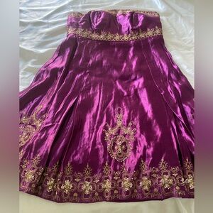 WD.NY Purple and Gold A-Line Dress